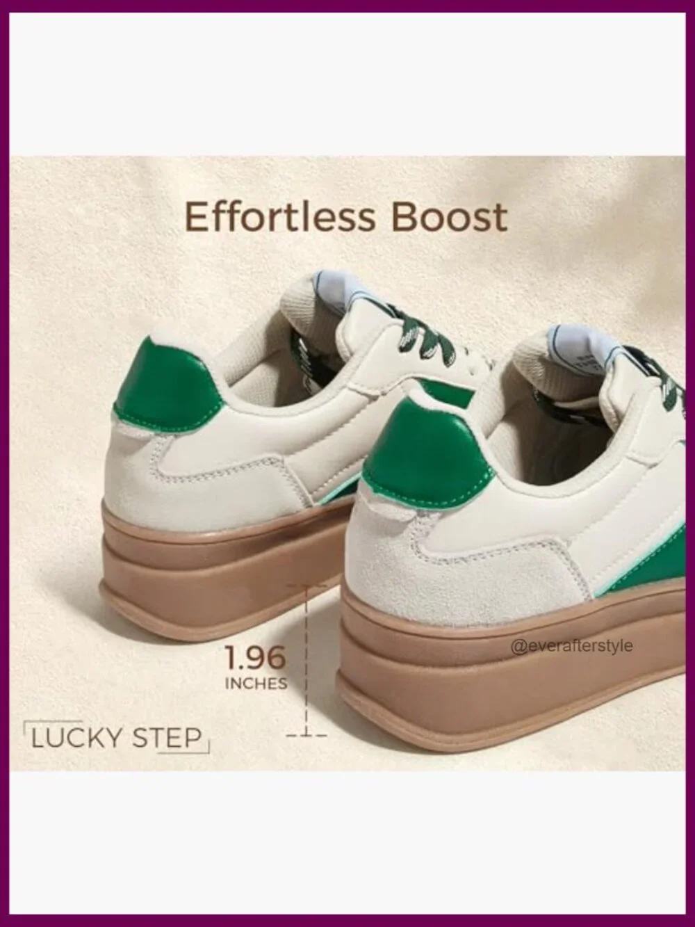 Platform Retro Sneakers Chunky Thick Sole Faux Leather Suede Lace Up